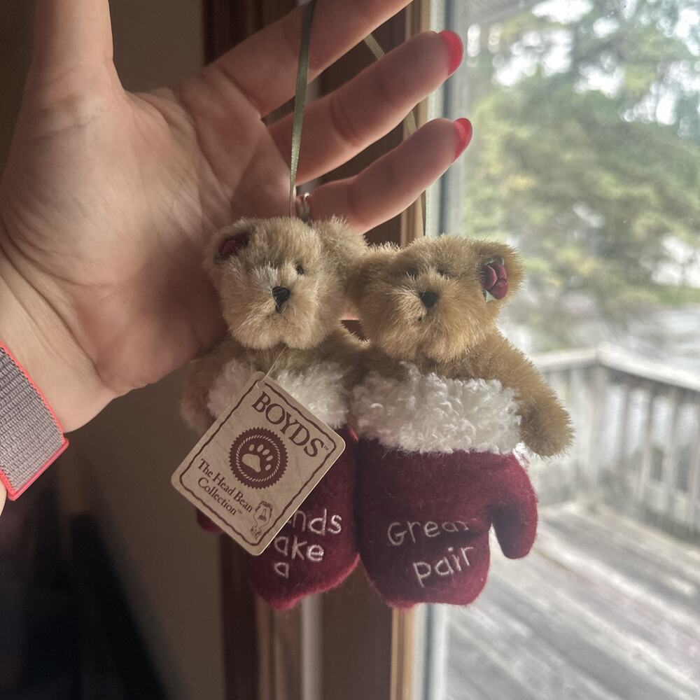 Boyds Bear Plush Friends Make A Great Pair Christmas Ornament 5" Friendship Gift
